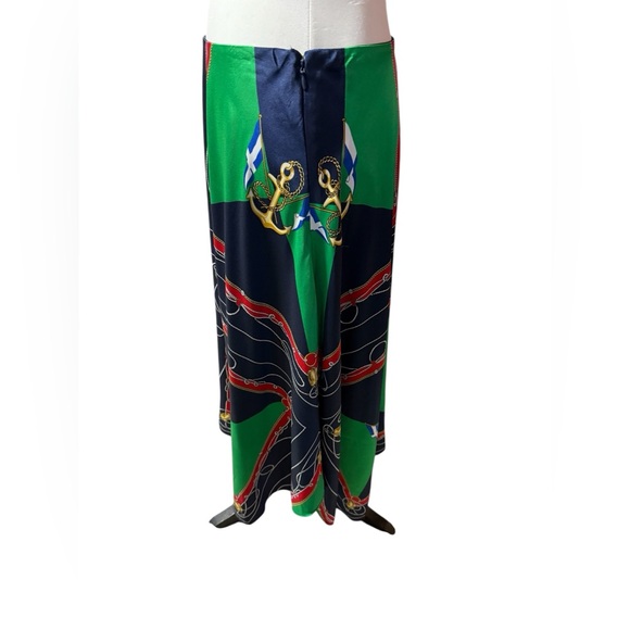 Lauren Ralph Lauren Nautical Print Handkerchief Hem Skirt Asymmetrical women’s 6 - Picture 5 of 11